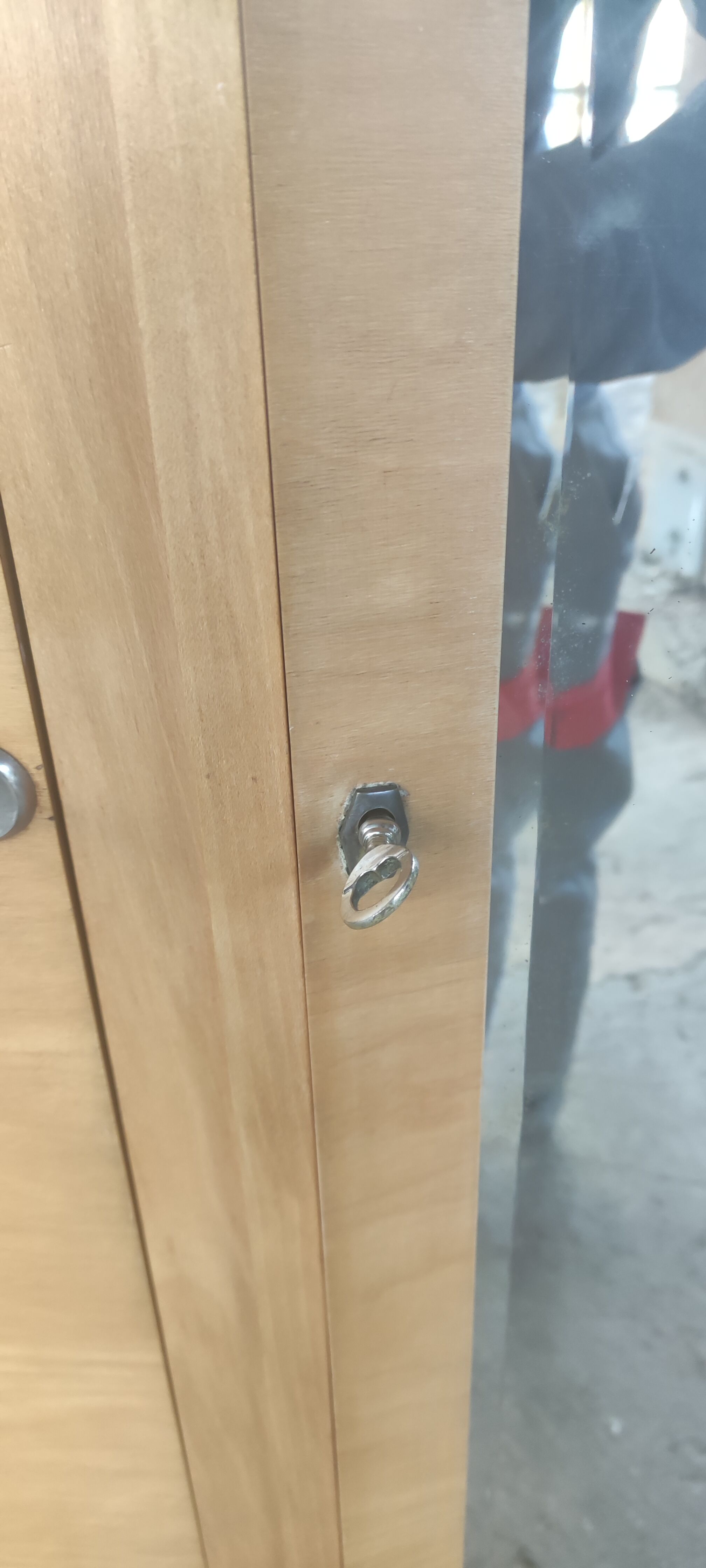 3-door art deco elm veneer cabinet