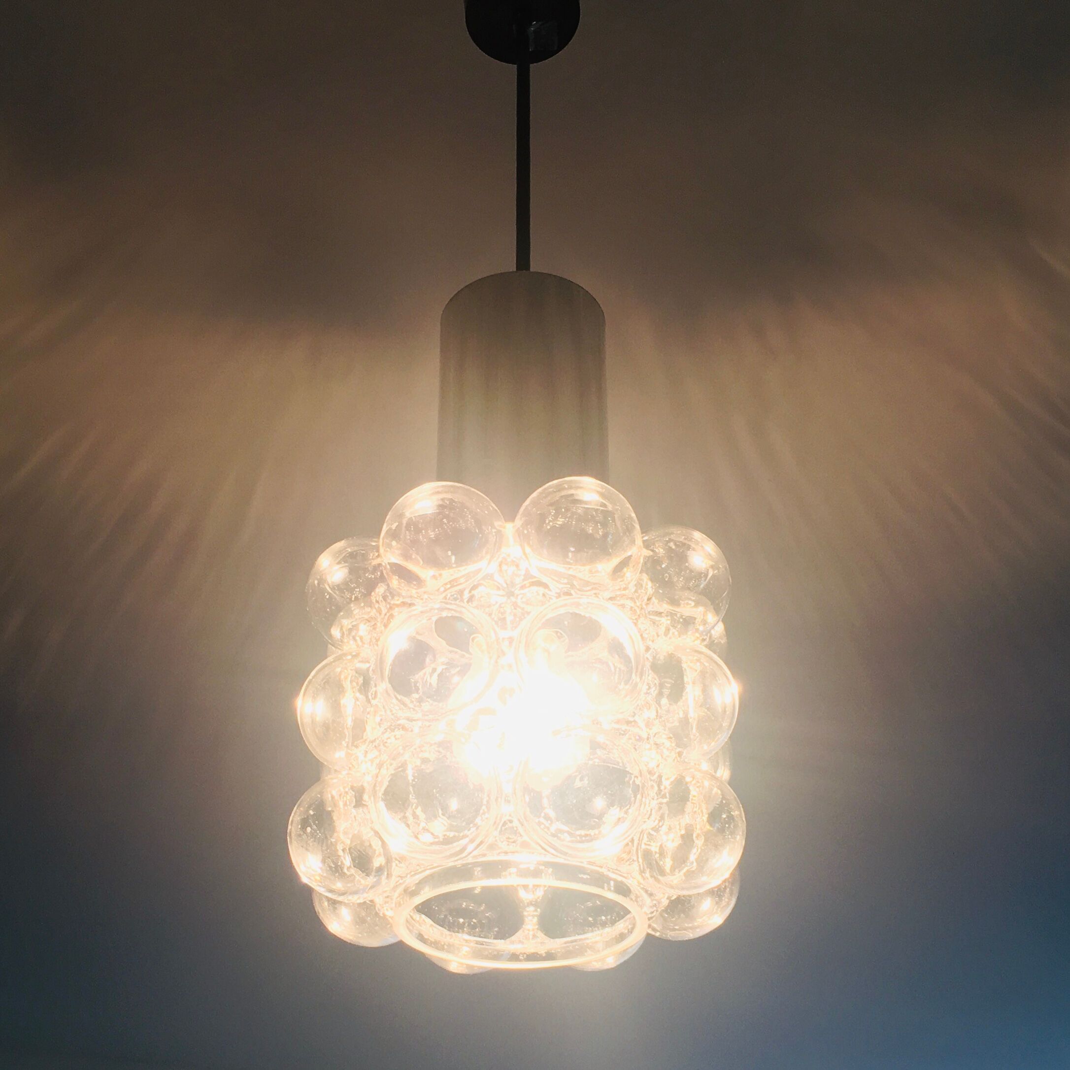 Bubble glass pendant By Helena Tynell For Limburg, Germany, 1960s