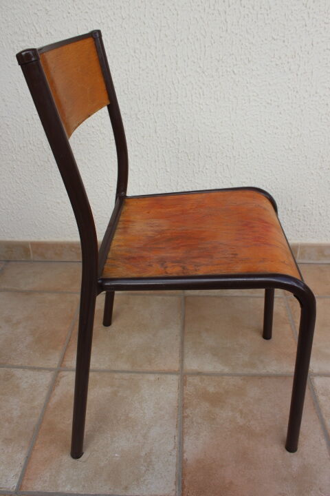Lot de 4 chaises d'école Mullca 510 vintage
