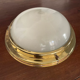 Holophane Art Deco brass ceiling lamp, France 1930 vintage