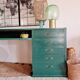 Green antique craft furniture counter