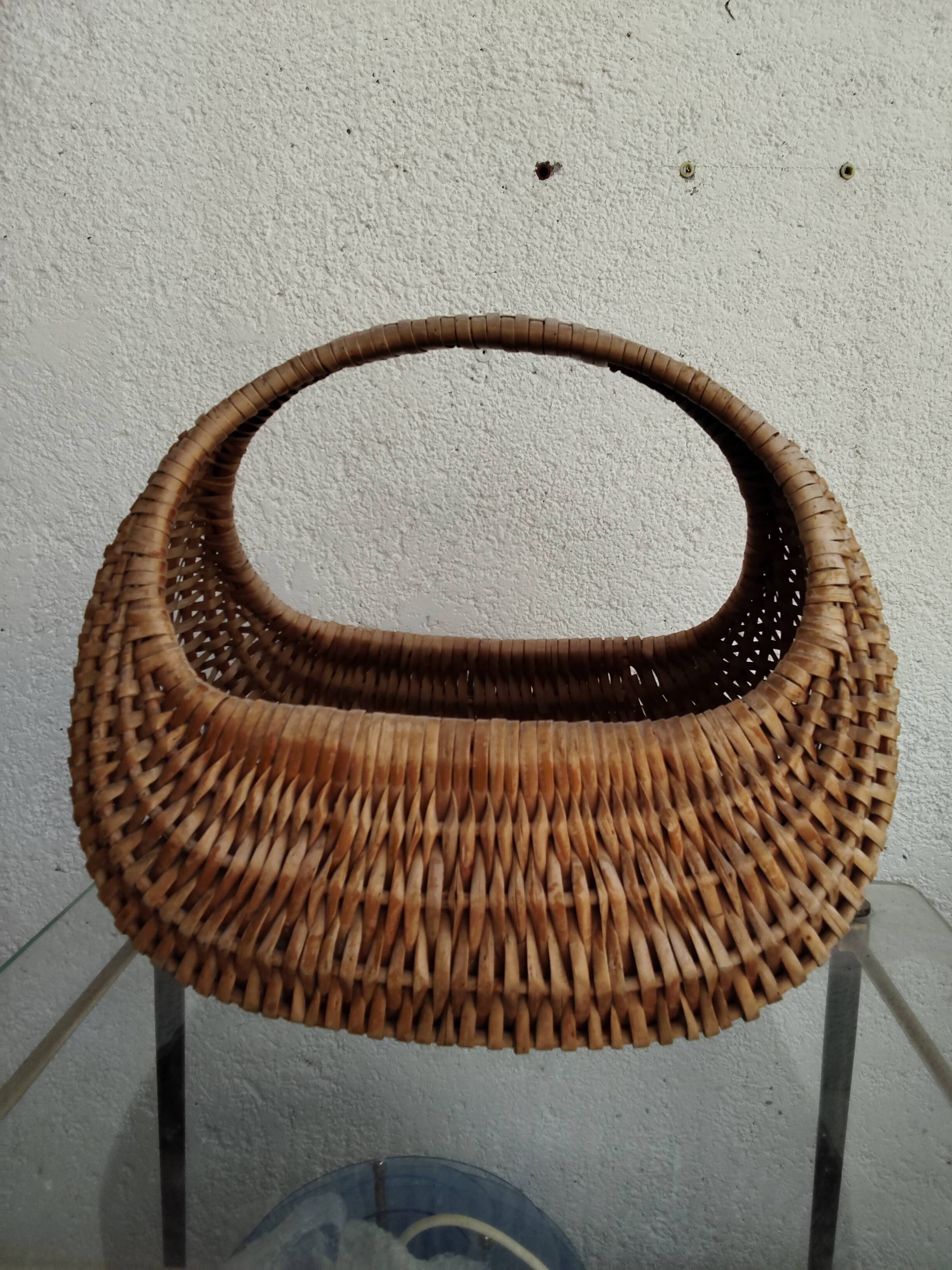 Brigitte Bardot vintage rattan basket – 60s/70s wicker basket