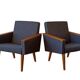 Fauteuils modernes du milieu du siècle 1970. Ensemble de 2.
