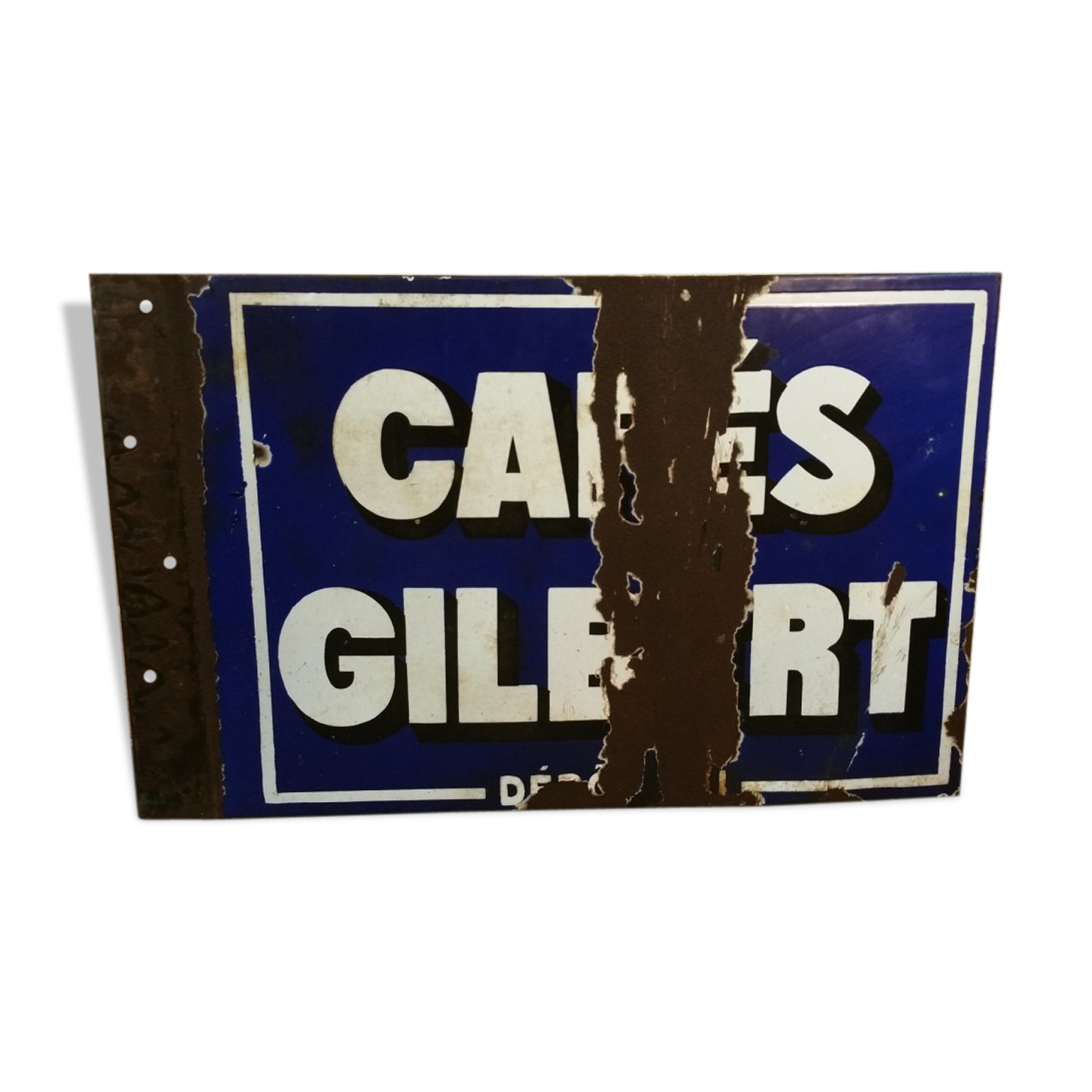 Plaque publicitaire Cafés Gilbert
