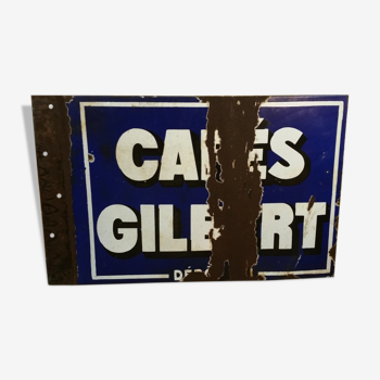 Plaque publicitaire Cafés Gilbert