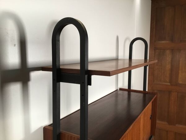 Secrétaire vintage avec rangement fermé et étagère