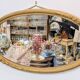 Baroque oval mirror