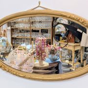 Baroque oval mirror
