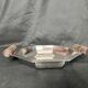 Art deco, Hexagonal cut silver metal socket wood 1930