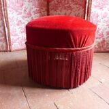 Vintage velvet pouf