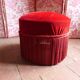 Vintage velvet pouf