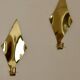 Pair of Swedish brass wall sconces from the mid-century.