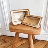 Vintage stoneware terrine butter dish