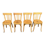 (Lot) 4 bistro chairs Baumann (light oak)