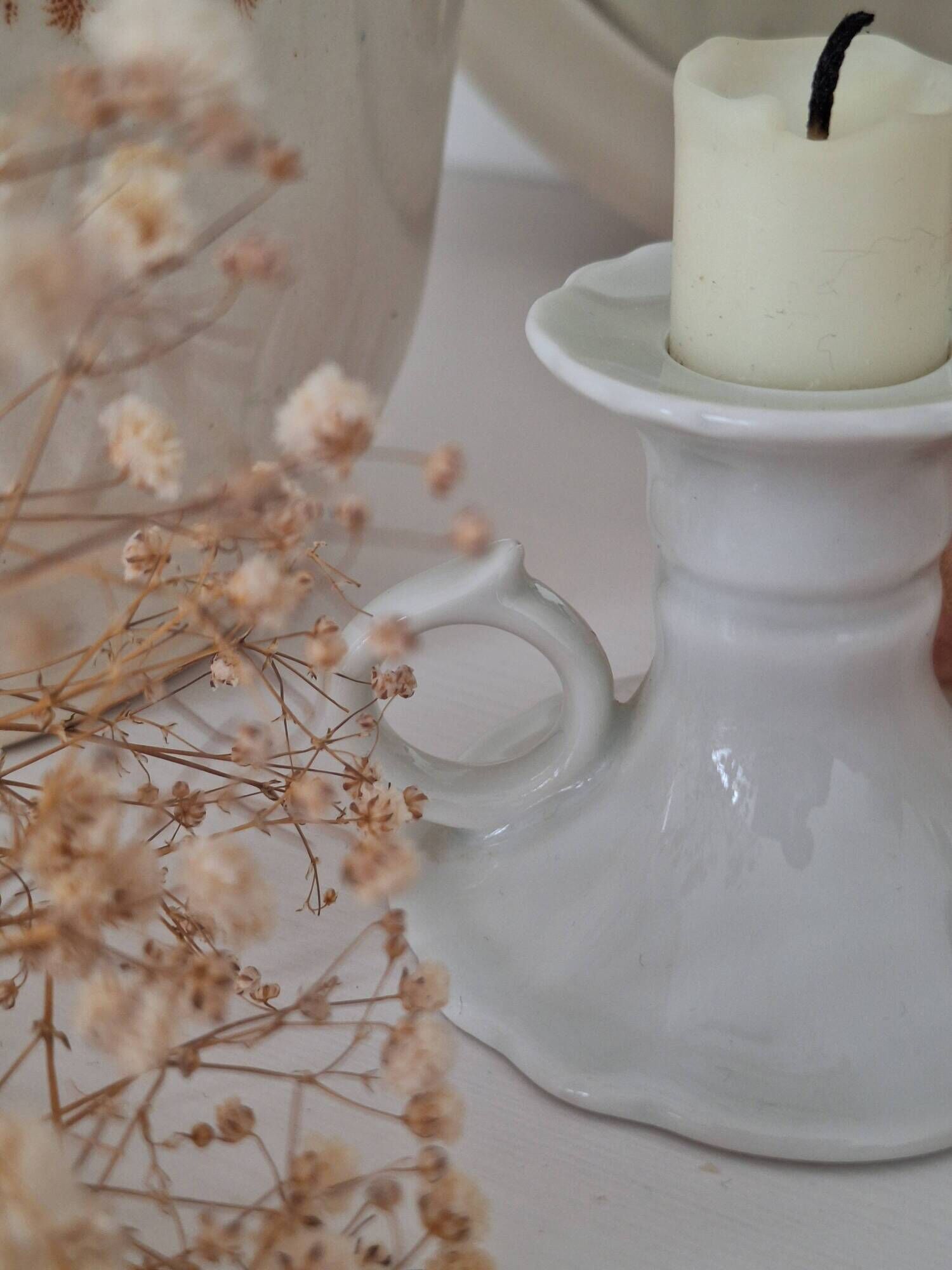 Bedroom candle holder in Tuileries Porcelain