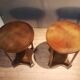 Pair of circular side tables.