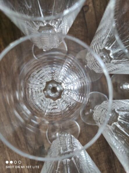 Lot de 6 flûtes à champagne en Cristal d'Arques