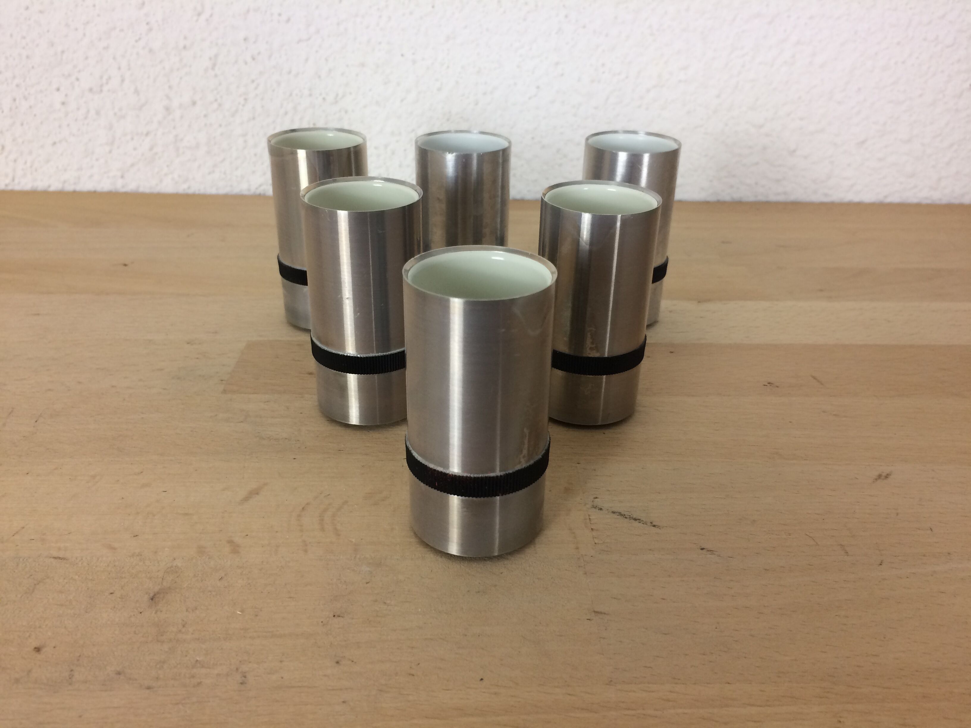 6 verres à shooters space age 1970 Aachen Germany