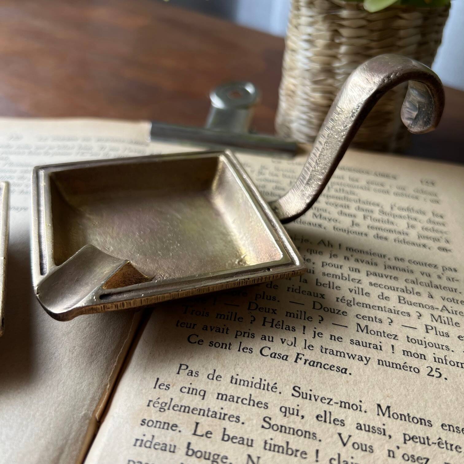 Duo de cendriers en bronze, empilables