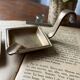 Duo of stackable bronze ashtrays