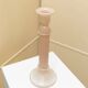 Murano pink Scavo glass candlestick - classic 1970s Italian candle holder, hand-made