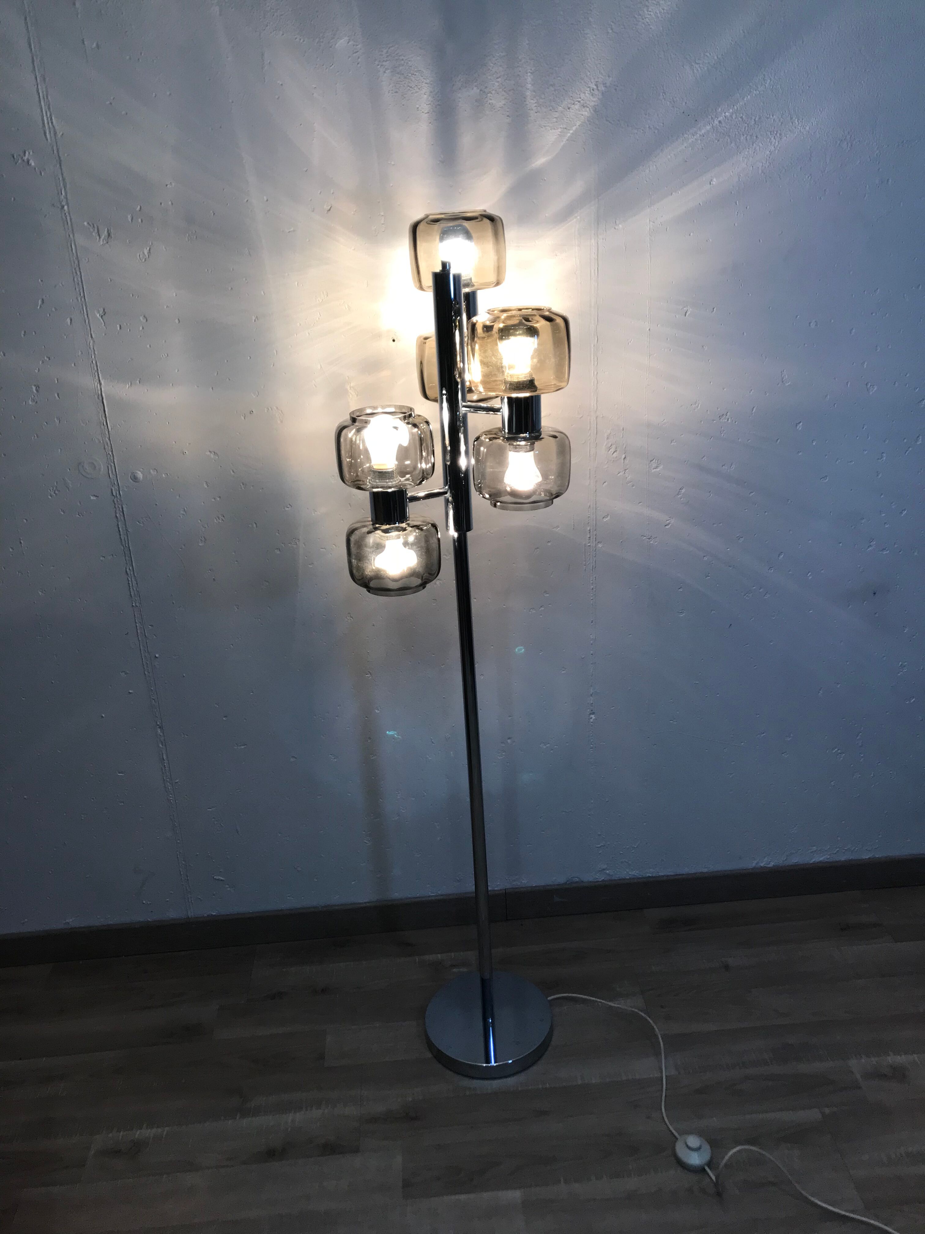 Floor lamp 6 lights 70s