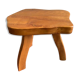 Tabouret art brutaliste 1970 en bois pied tripode forme libre