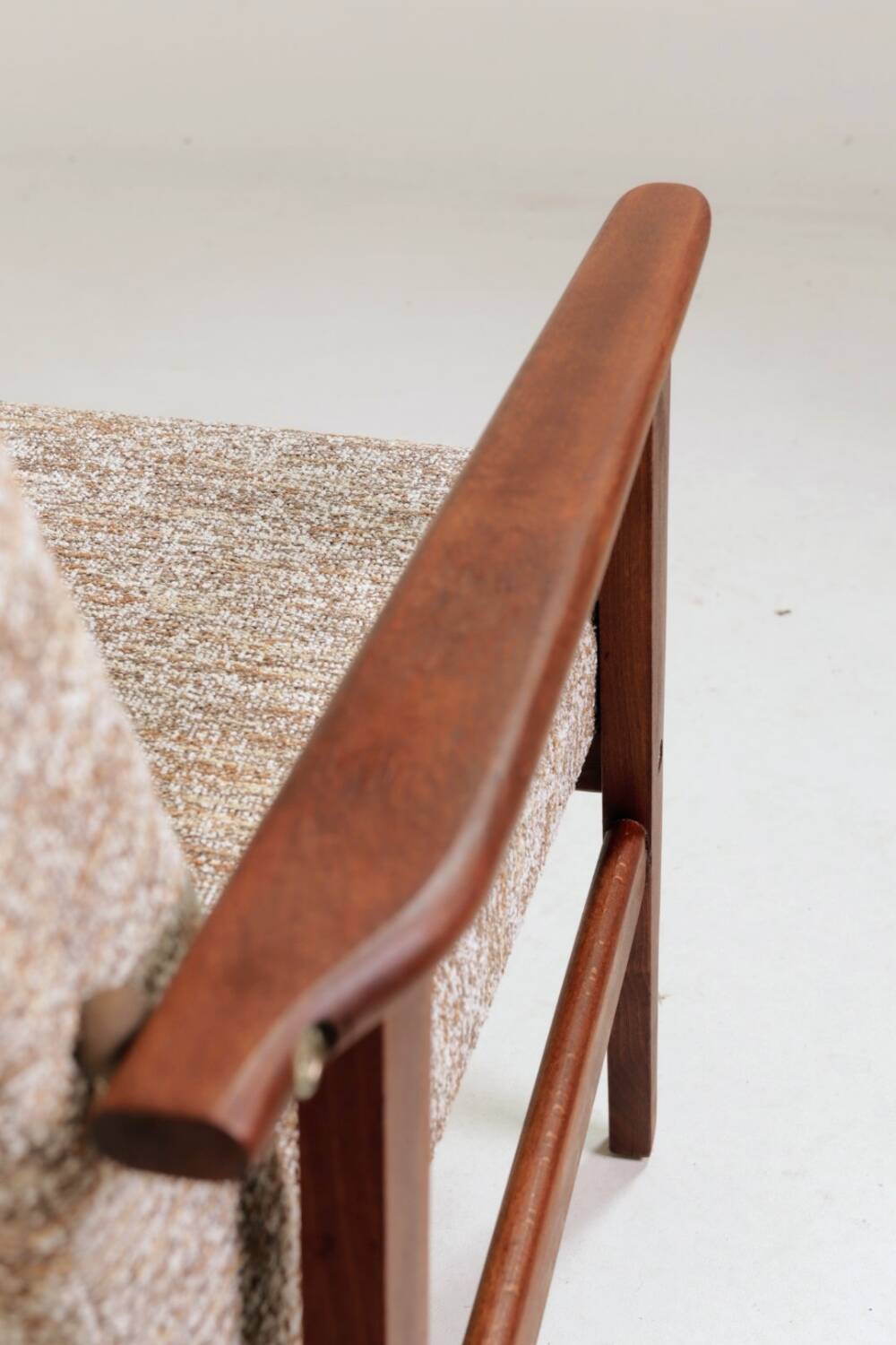 Vintage mid-century brown granola armchair 1970