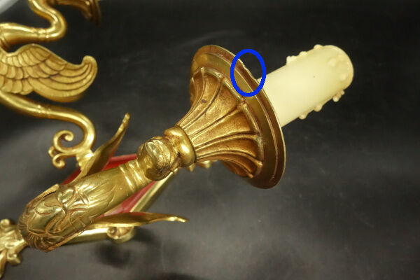 Pair of Empire style swan sconces Petitot