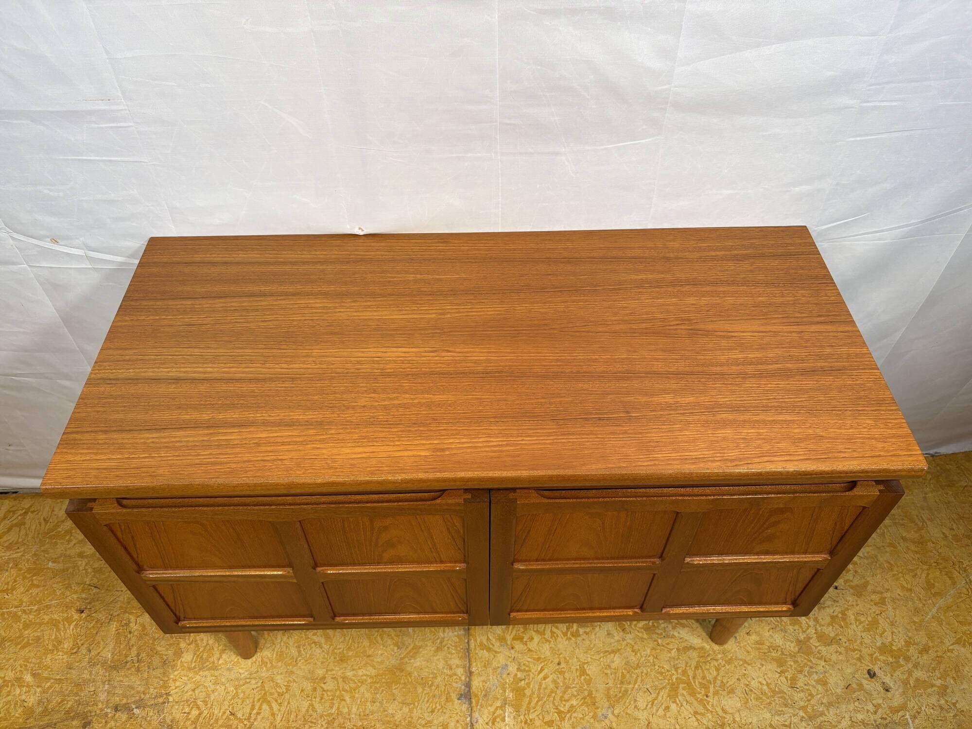 Mid-Century Retro Vintage Teak Sideboard by Nathan 1960s  Square Design • T