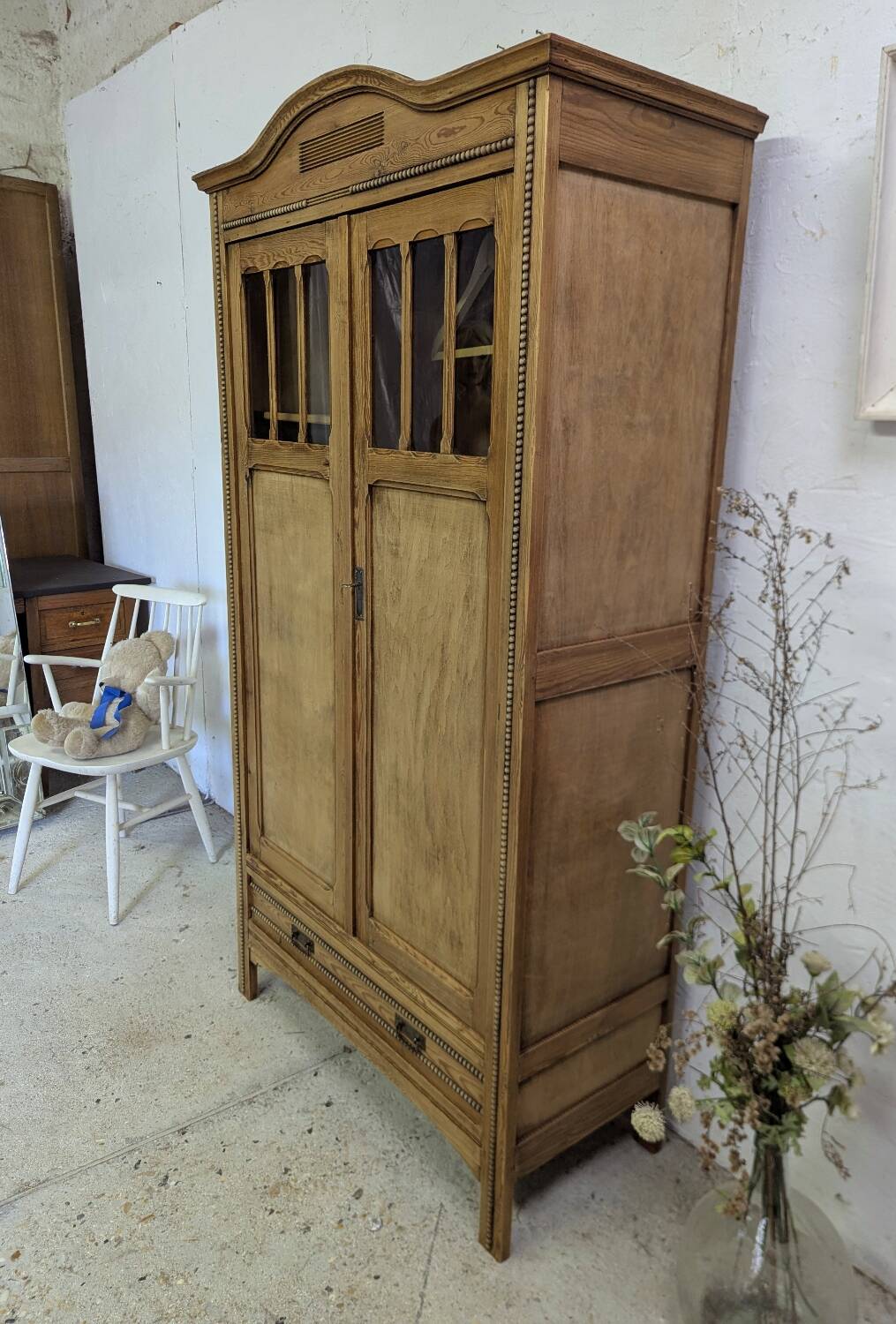Antique 1900s linen wardrobe