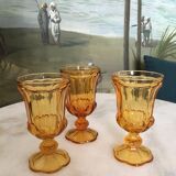 Set of 6 wine glasses Ambers