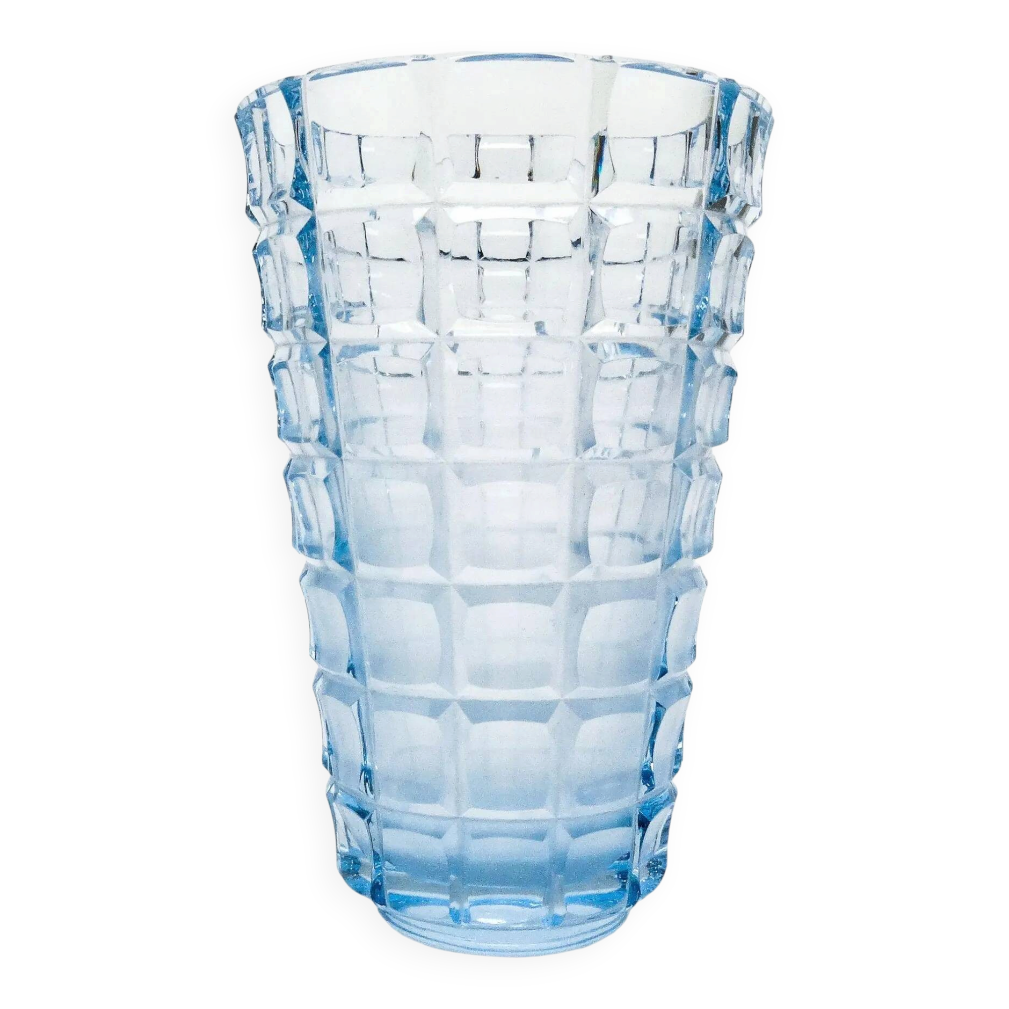 Vase Art Déco, cristal, Moser, Tchécoslovaquie, années 1930