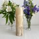 Straight vase in vintage alabaster or onyx