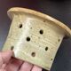 Large enameled stoneware water butter dish signed anne farcis? 14 x 12 cm