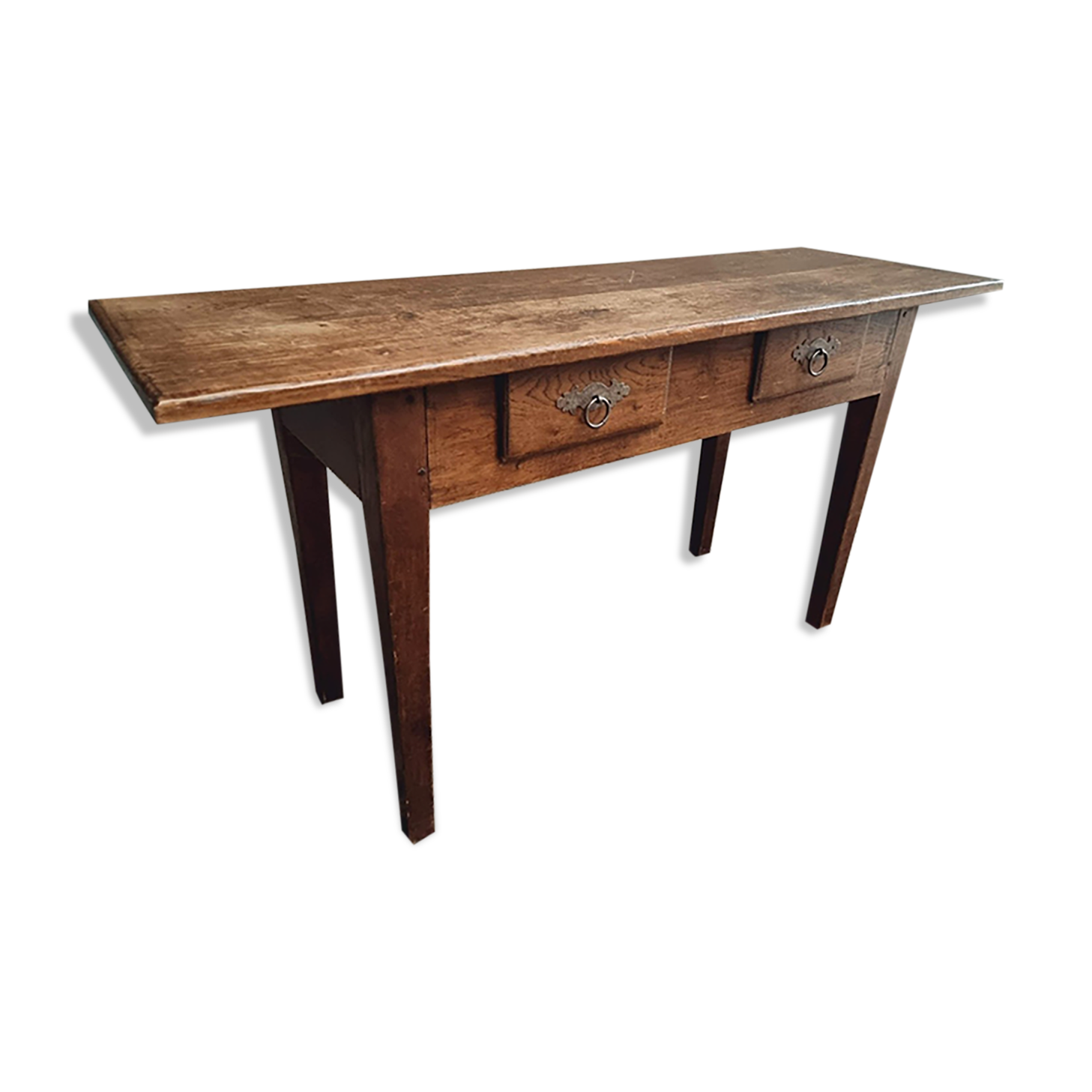 Old side table oak with drawers