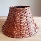 Vintage wicker lamp hat