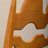 Henning Kjærnulf Set of 6 Razorblade Dining Chairs in Lambswool and Oak