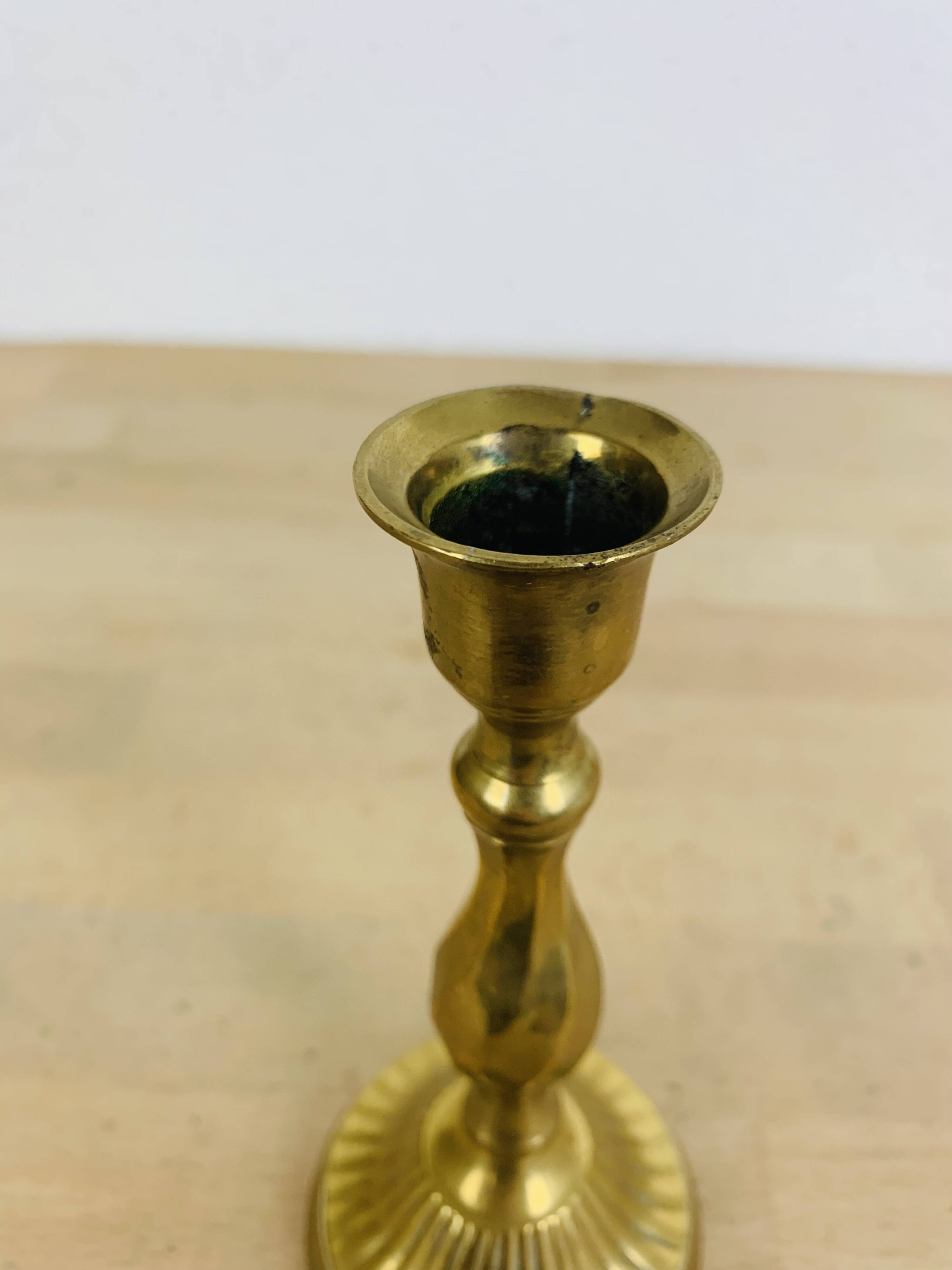 Bougeoir laiton doré vintage