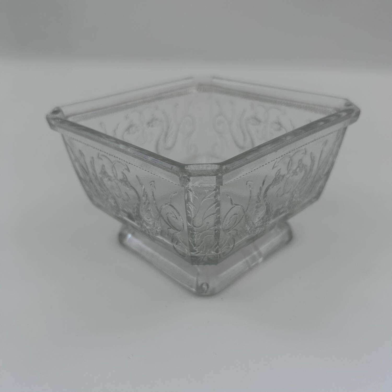Glass cup with dragon decoration
