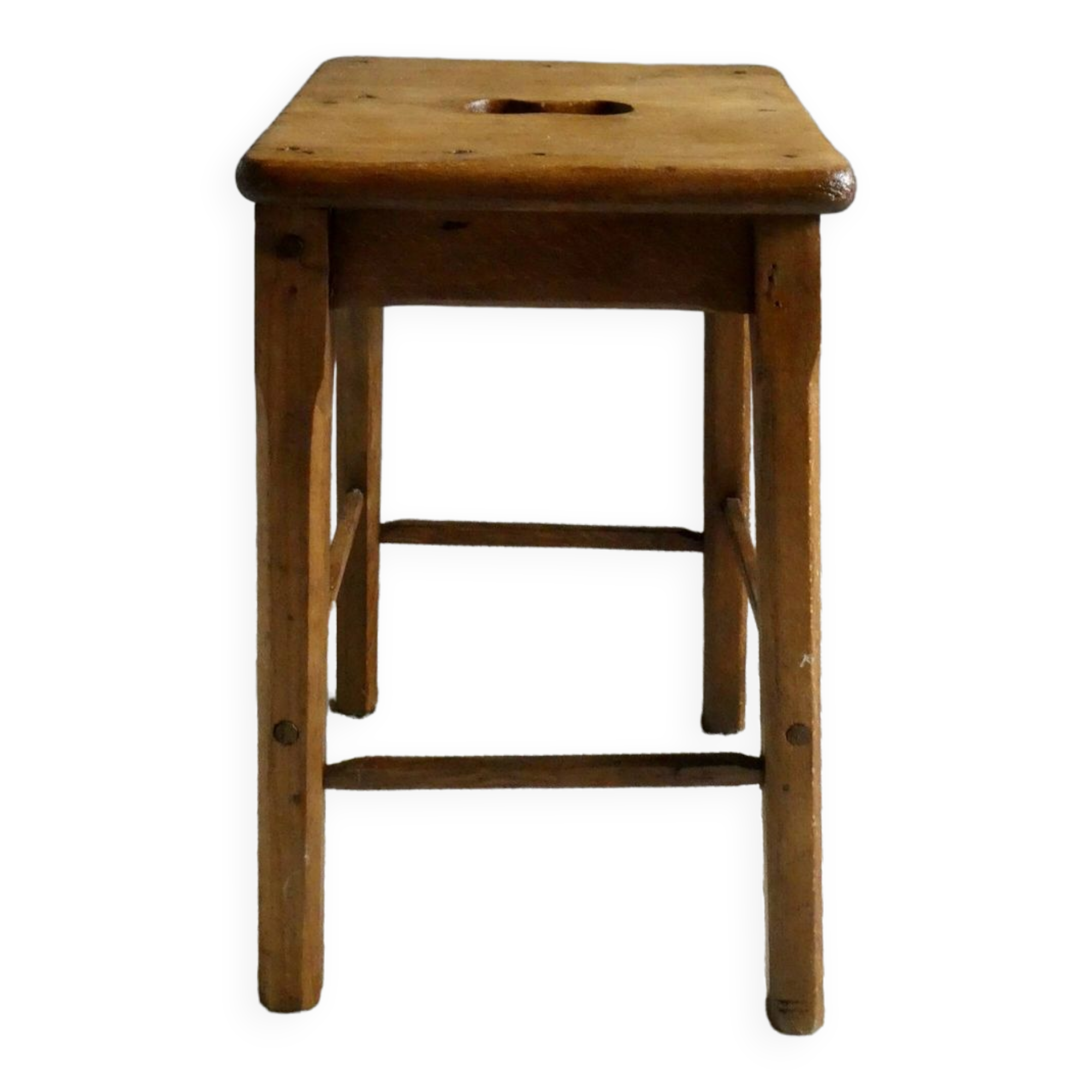 Wooden school stool, Marcel Roy Paris school furniture