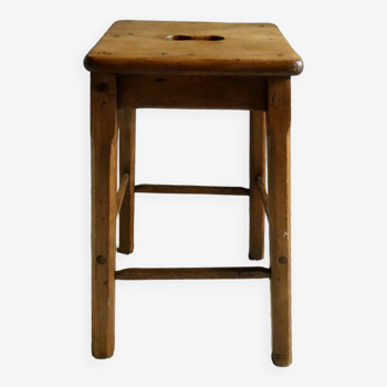 Wooden school stool, Marcel Roy Paris school furniture