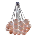 Contemporary Pink “Ballotton” Murano Glass Spheres Chandelier by SimoEng