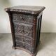 Commode XIXème pin noirci sculpté