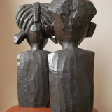 Statuettes vintage en bois sculpté