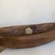 XXXL walnut wood carved centre table 1960 monoxyle