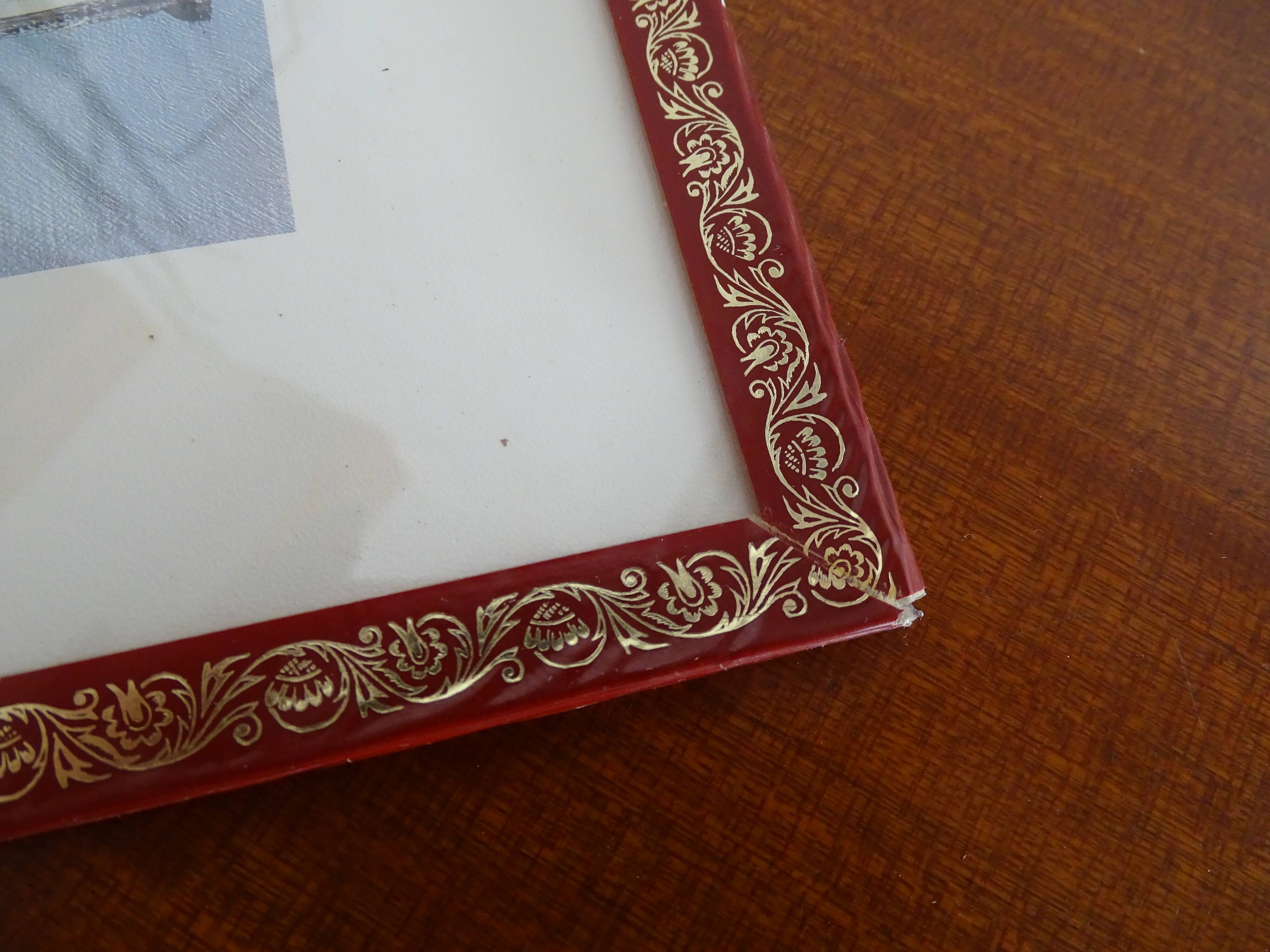 Lithograph Paris Moulin Rouge framed old