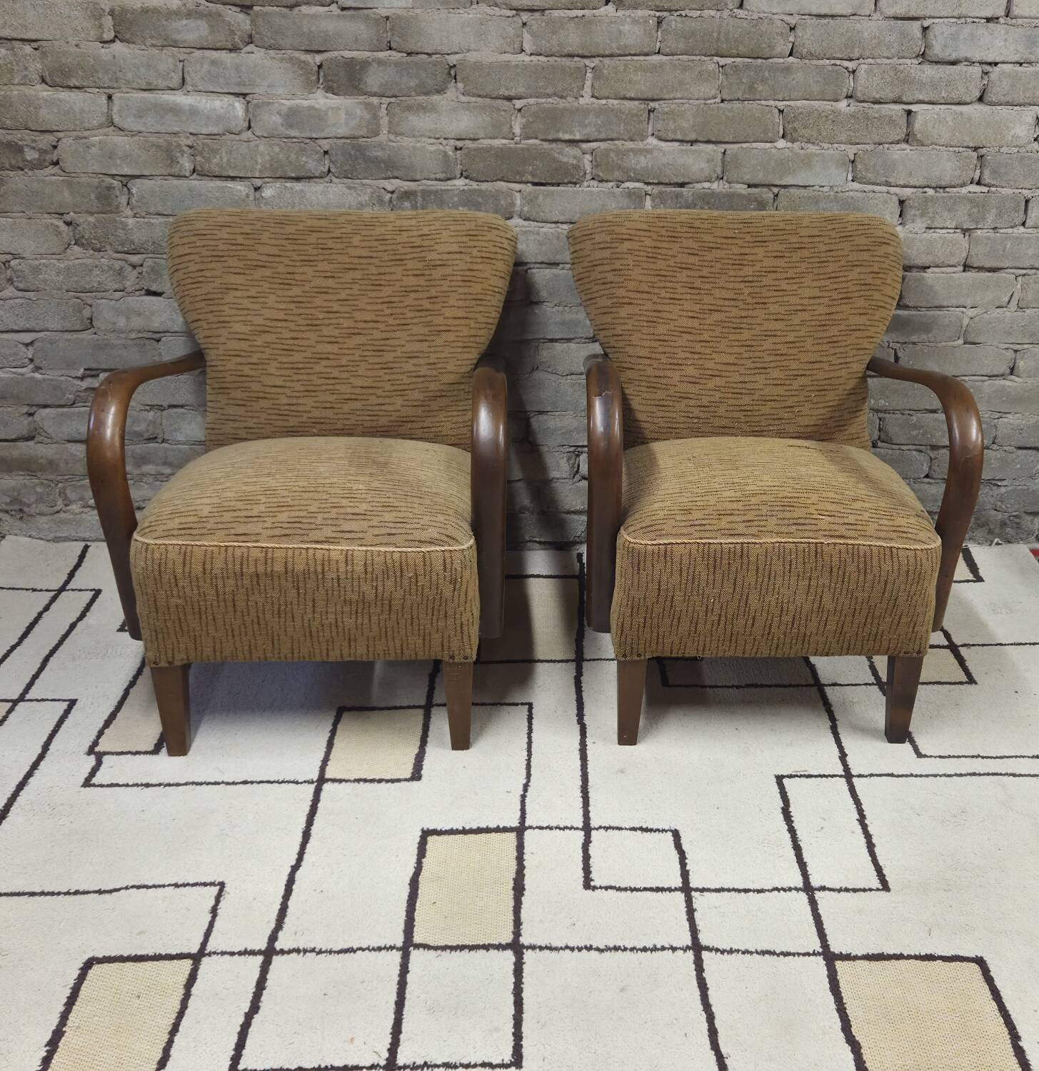 Paire de fauteuils 1960 vintage