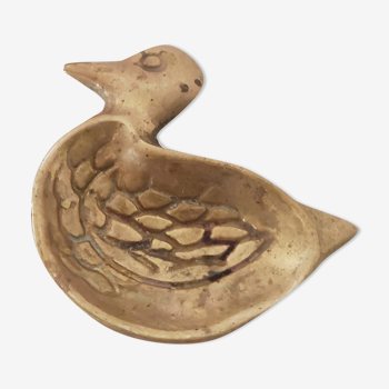 Golden brass ashtray duck