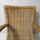 old rattan armchair for children